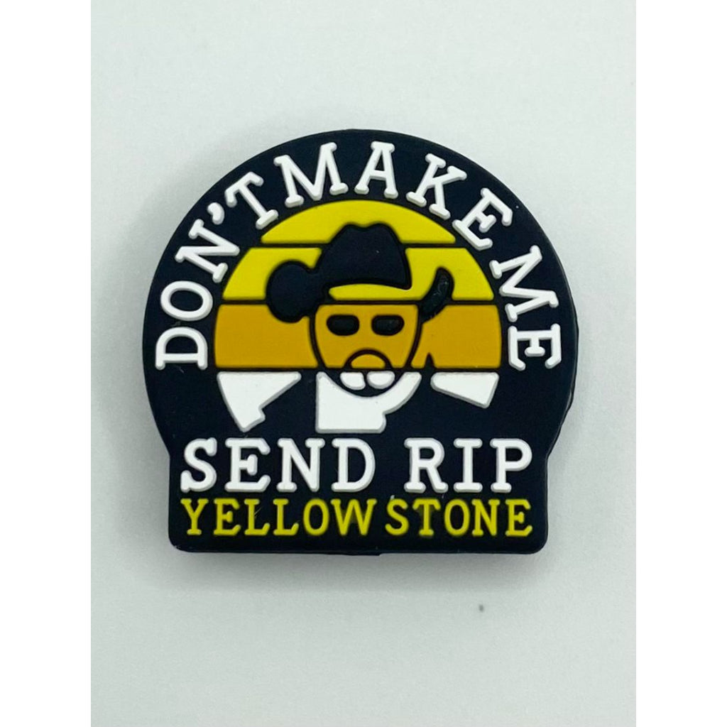 Don't Make Me Send Rip Yellow Stone Silicone Focal Beads