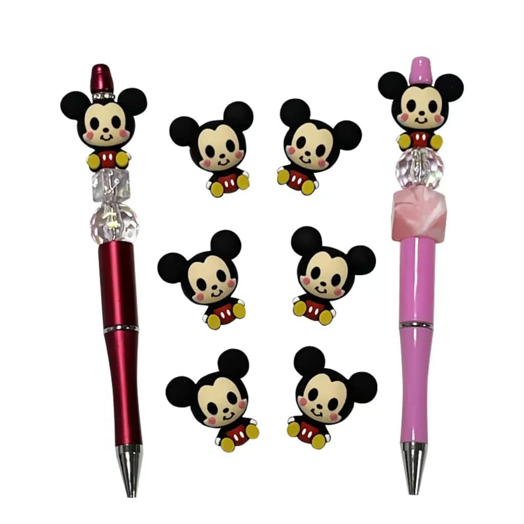 3D Cartoon Micky Mouse Silicone Focal Beads