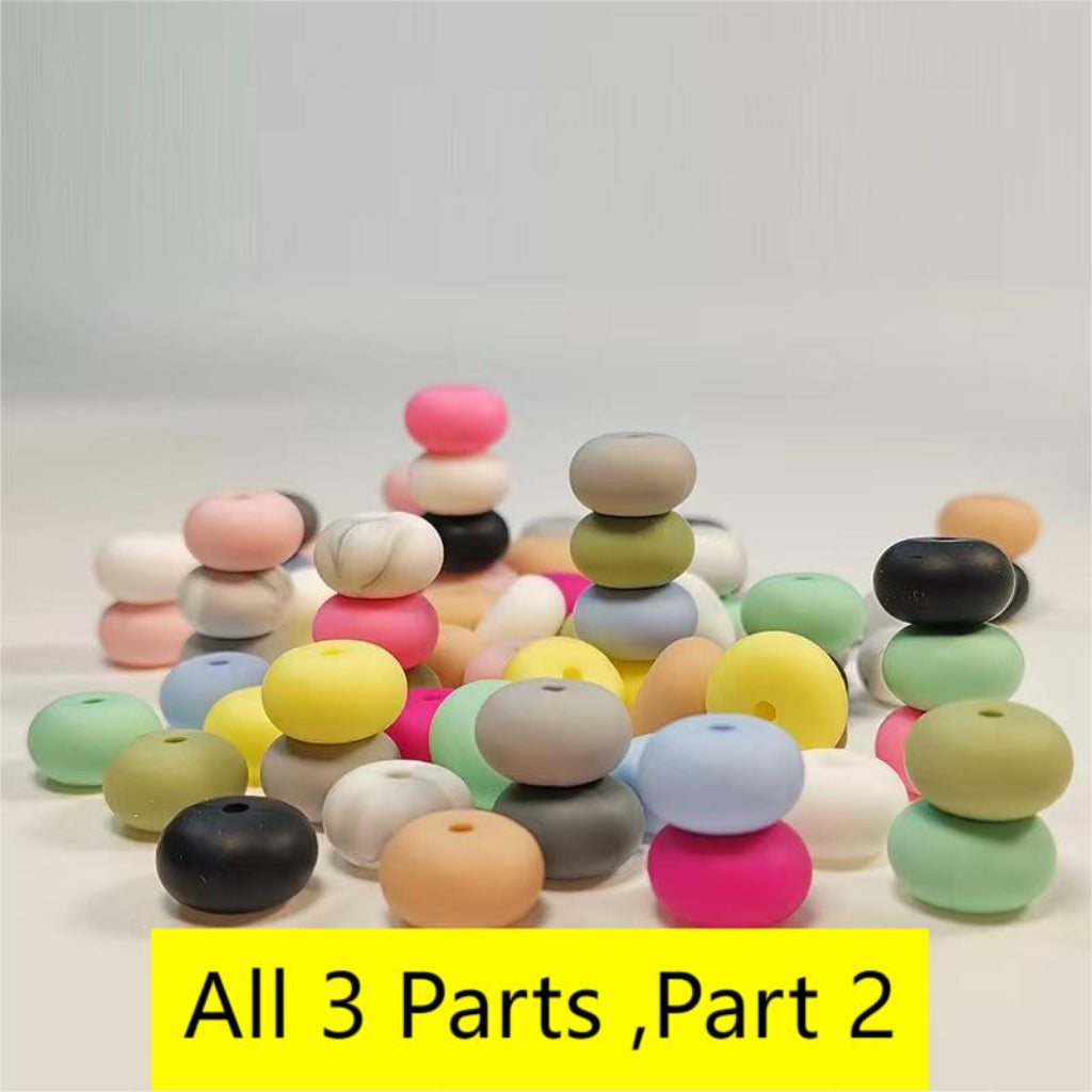 Silicone Wheel Beads 14mm ALL DESIGNS (All 3 Parts ,Part 2.)