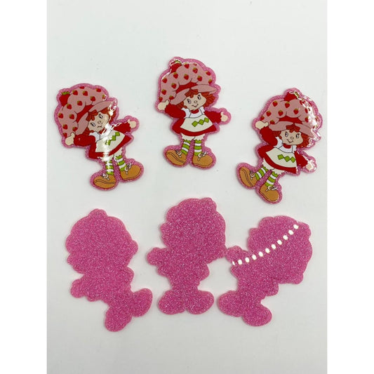 Strawberry Girl Acrylic Flatback Charms,PTG,61mm by 38mm,CHT