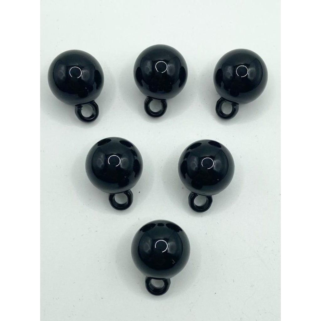 Glossy Black Acrylic Pendants ,16mm,XBL