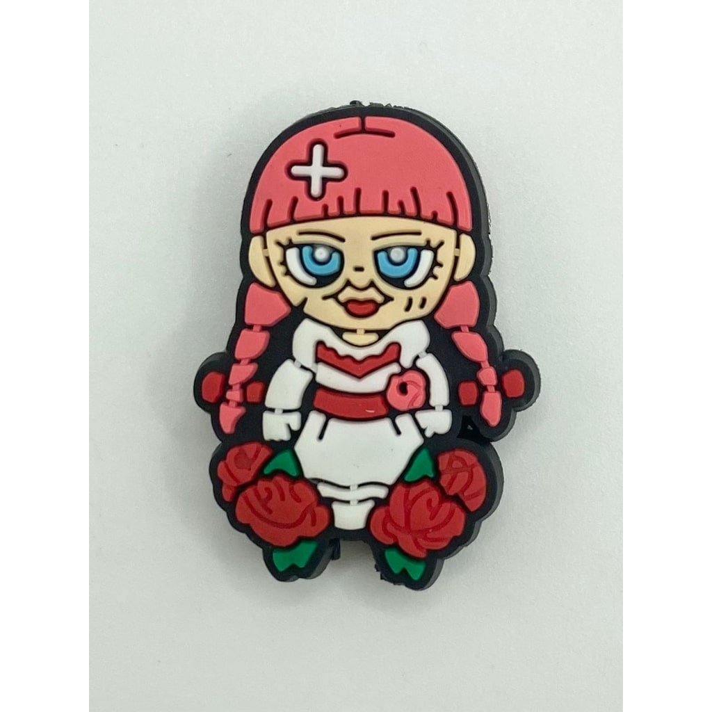 Horror Girl Annabelle With Rose Dress Silicone Focal Beads