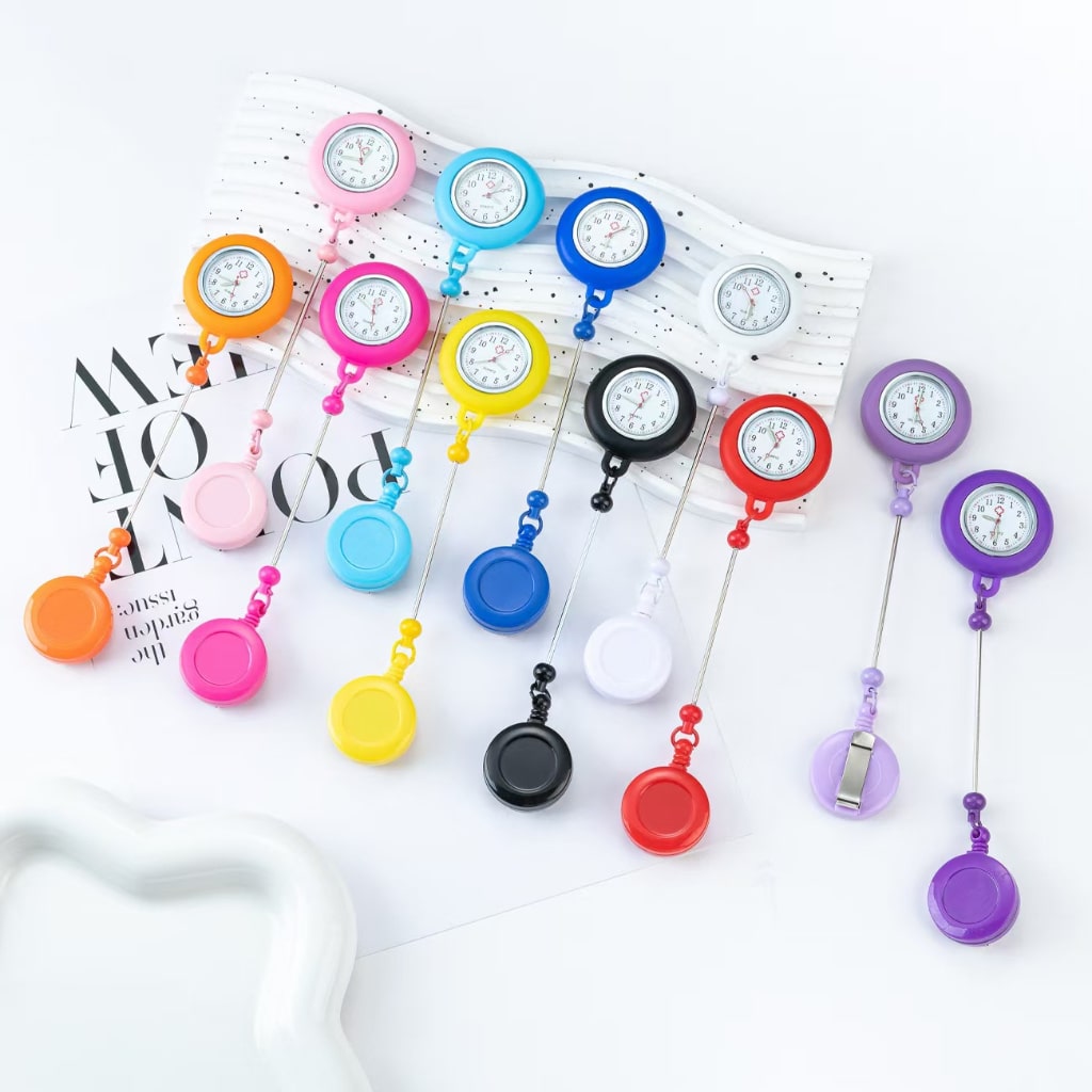 Beadable Badage Reels With Keychains & Luminious Alarm Clock ,Random Mix,178mm