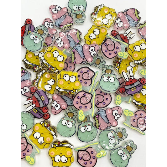 Glossy SpongeBob & SquarePants Acrylic Flatback Charms