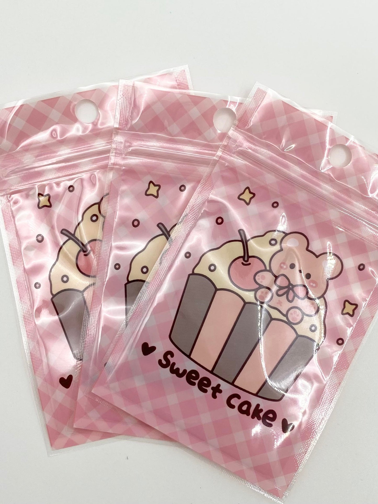 Sweet Cake Bear Slider Storage Bag, Zipper Ziplock Bag, Zippie Ziplock 19cm by 19.5cm,XX