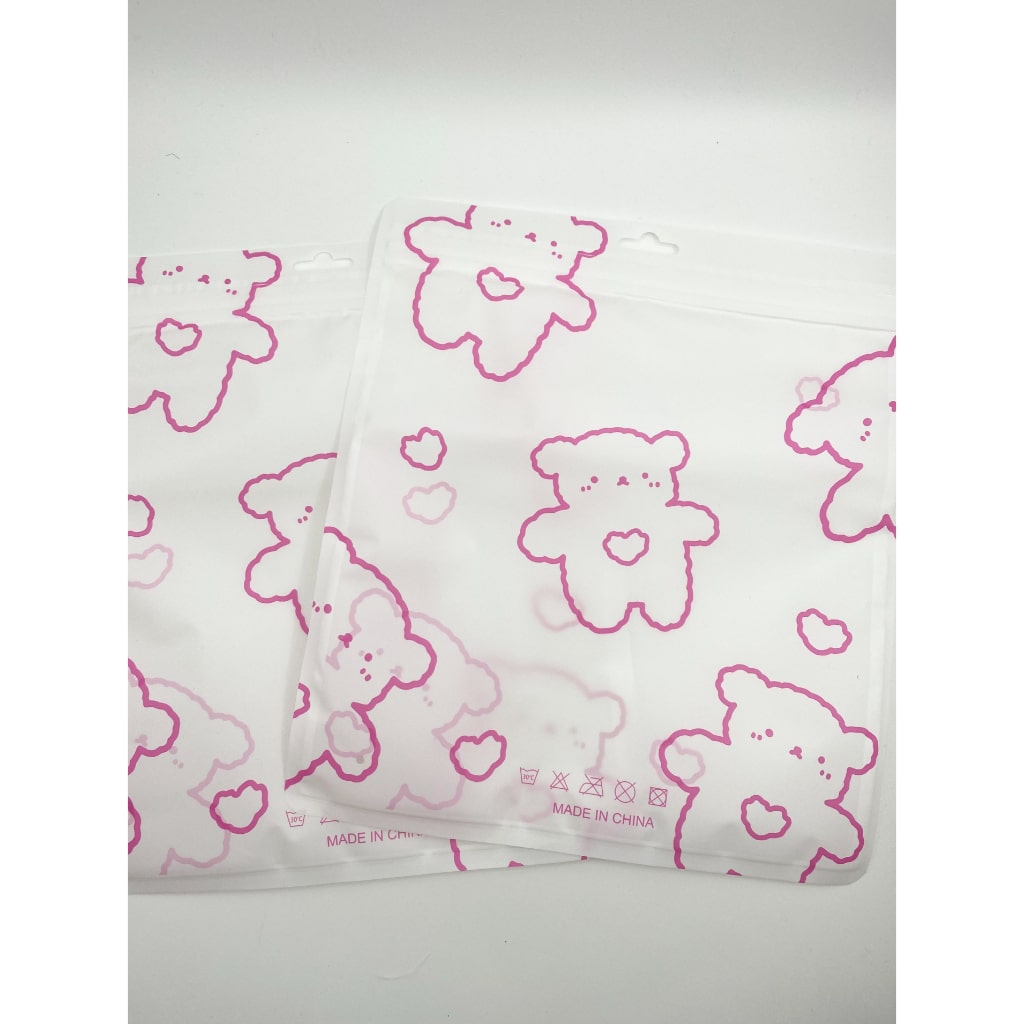 Pink Bear Storage Zipper Ziplock Bag,XX