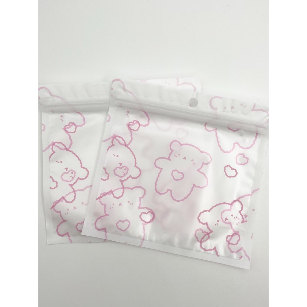 Pink Bear Storage Zipper Ziplock Bag,XX