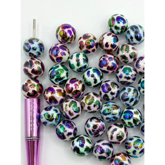 Hocus Acrylic Beads with Tooth & Mouse Printed Acrylic Beads ,16mm,Random Mix ,SJ