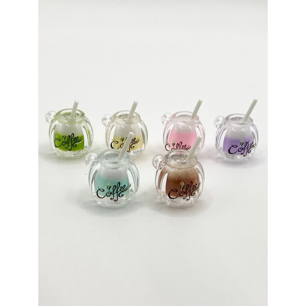 Luminious Coffee Straw Cups Acrylic Beads Without Hole ,15mm by 16mm,Random Mix