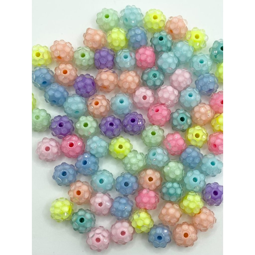 Candy Color Jelly Rhinestone Beads(Can't Fit The Pens) ,12mm ,Random Mix ,ZY