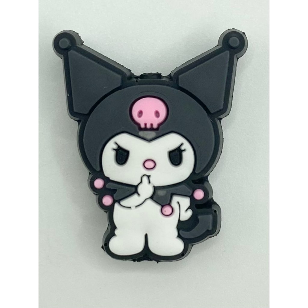 Cartoon Kuromi Hush Silicone Focal Beads