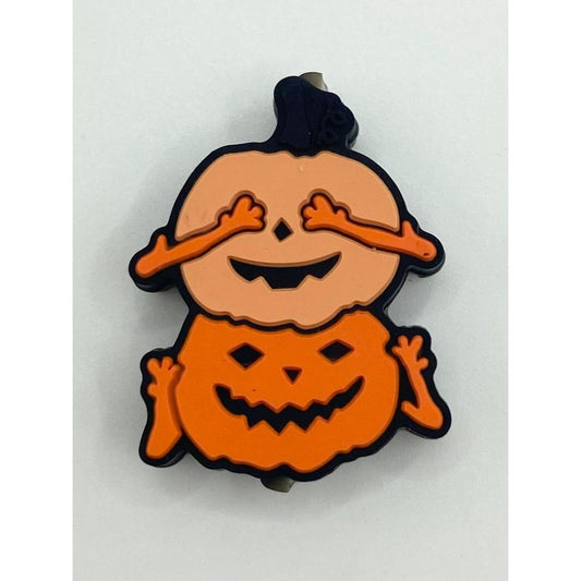 Double Pumking With Legs Silicone Focal Beads