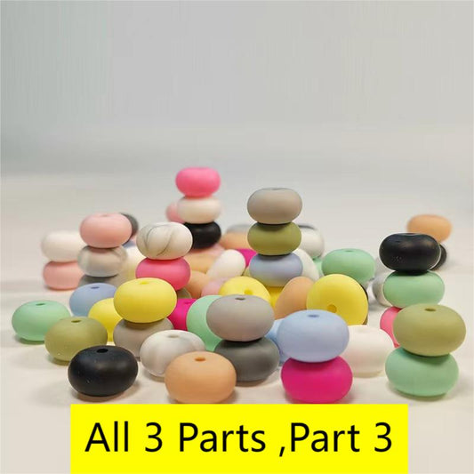 Silicone Wheel Beads 14mm ALL DESIGNS (All 3 Parts ,Part 3.)Including Random Mixed