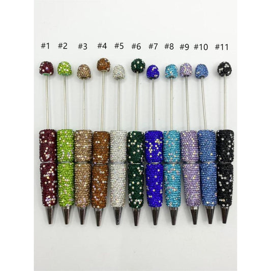 Clay Rhinestone Covered Whole Beadable Pens ,Random Mix