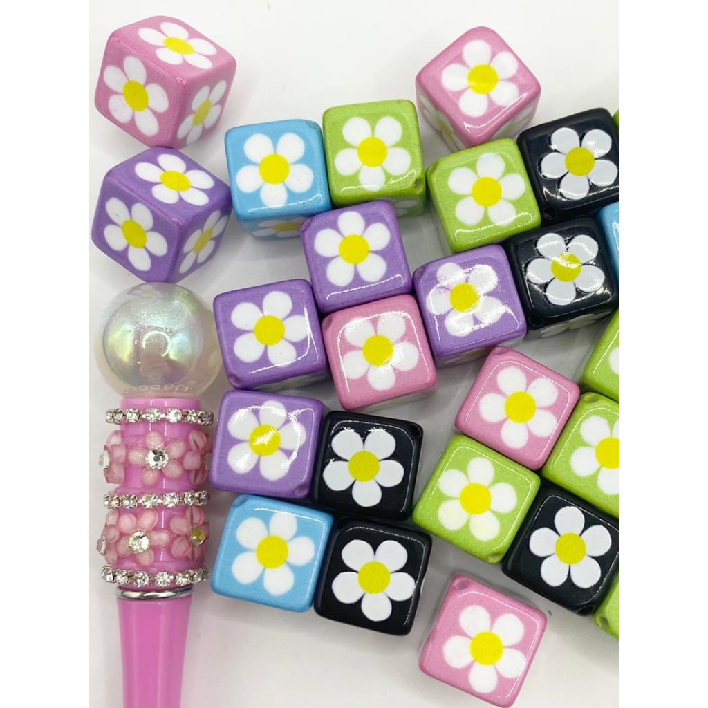 Glossy Cube & Square Acrylic Beads ,15mm by 22mm,Random Mix ,SB