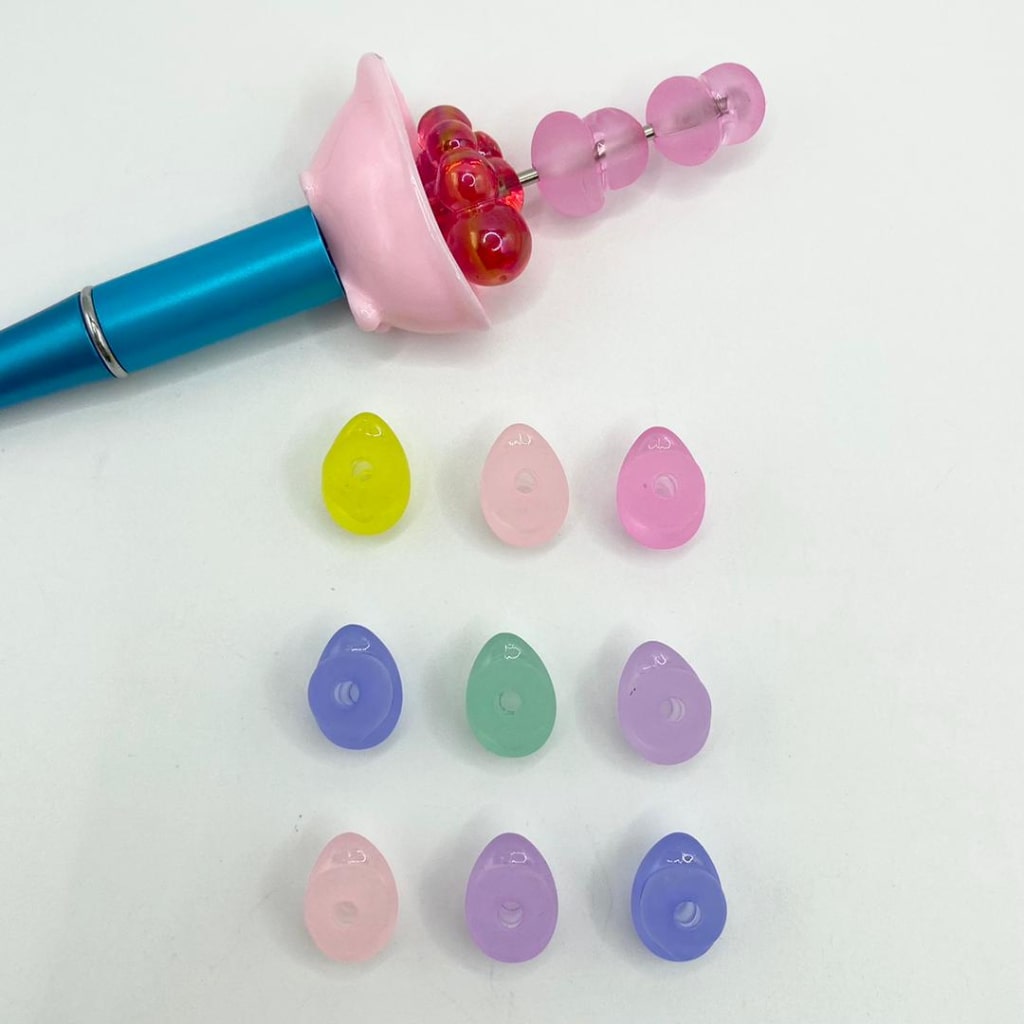 Light Color Transparent Cute Duck Acrylic Beads ,11mm by 14mm,Random mix