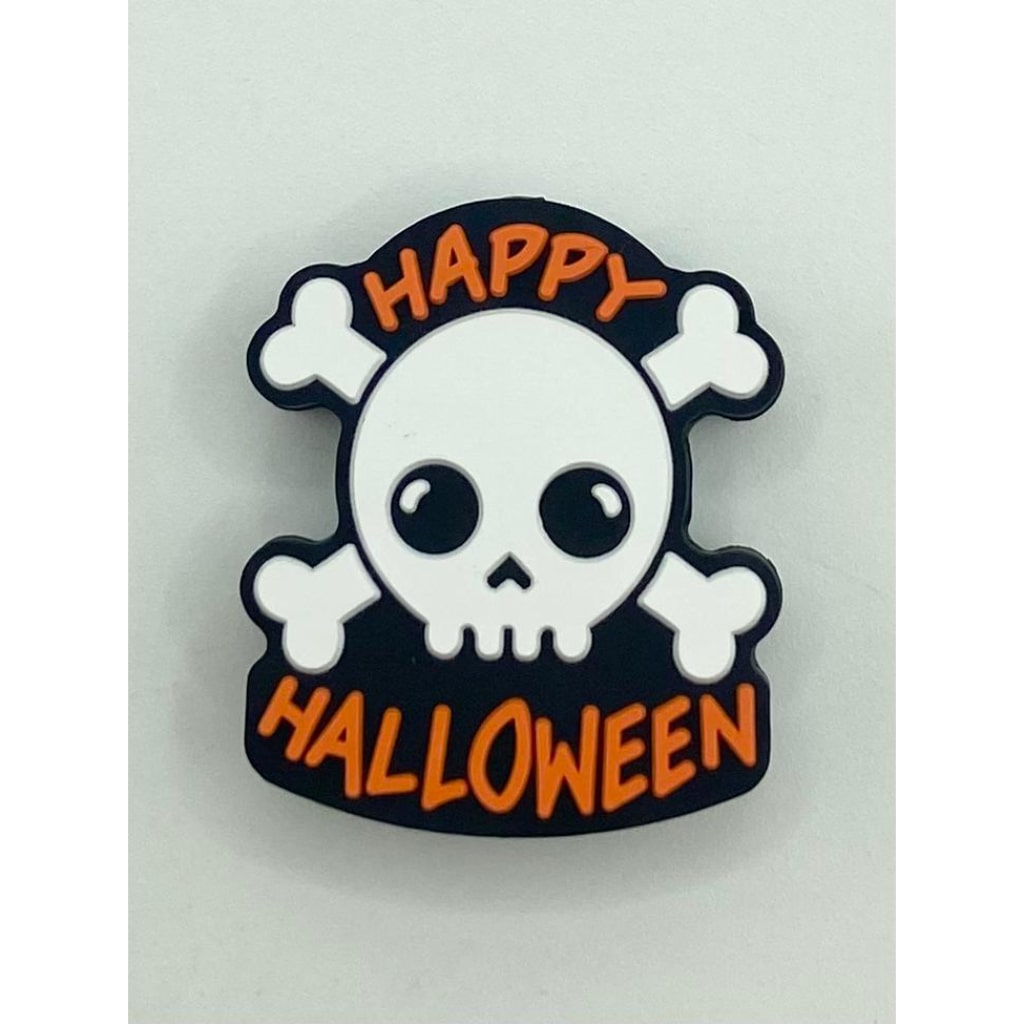 Happy Halloween Skeleton & Skull Silicone Focal Beads