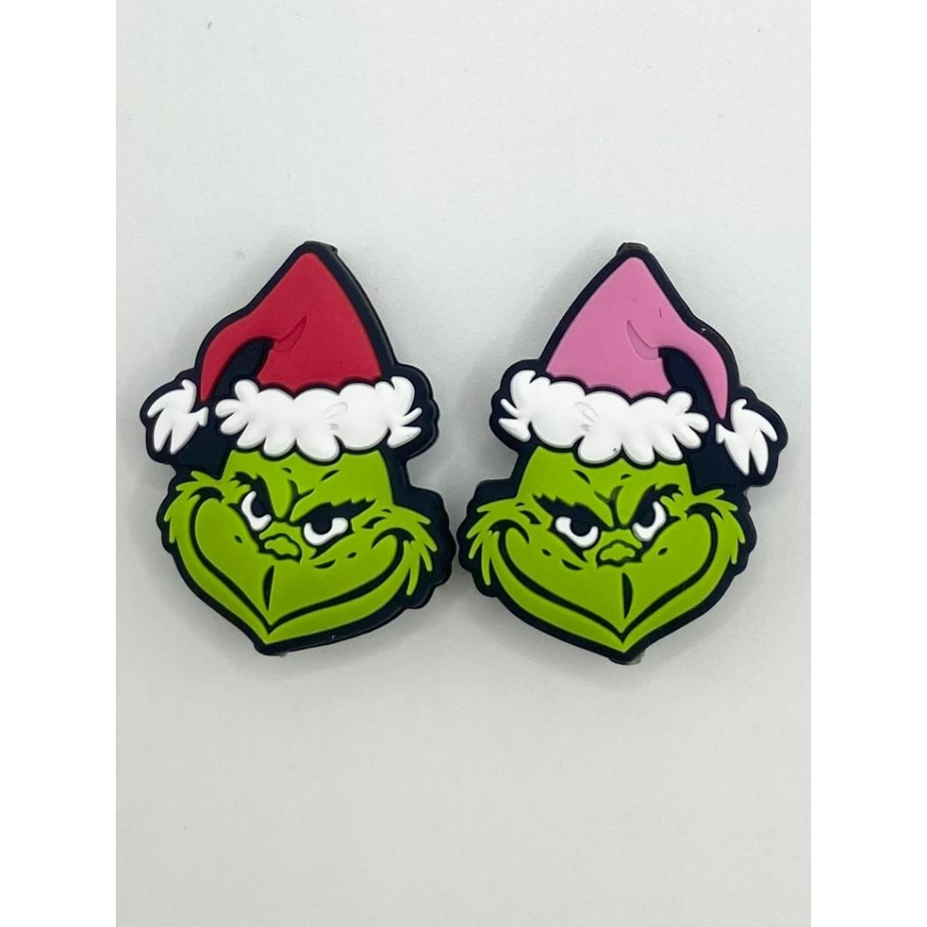 Christmas Grinch Silicone Focal Beads,Random Mix