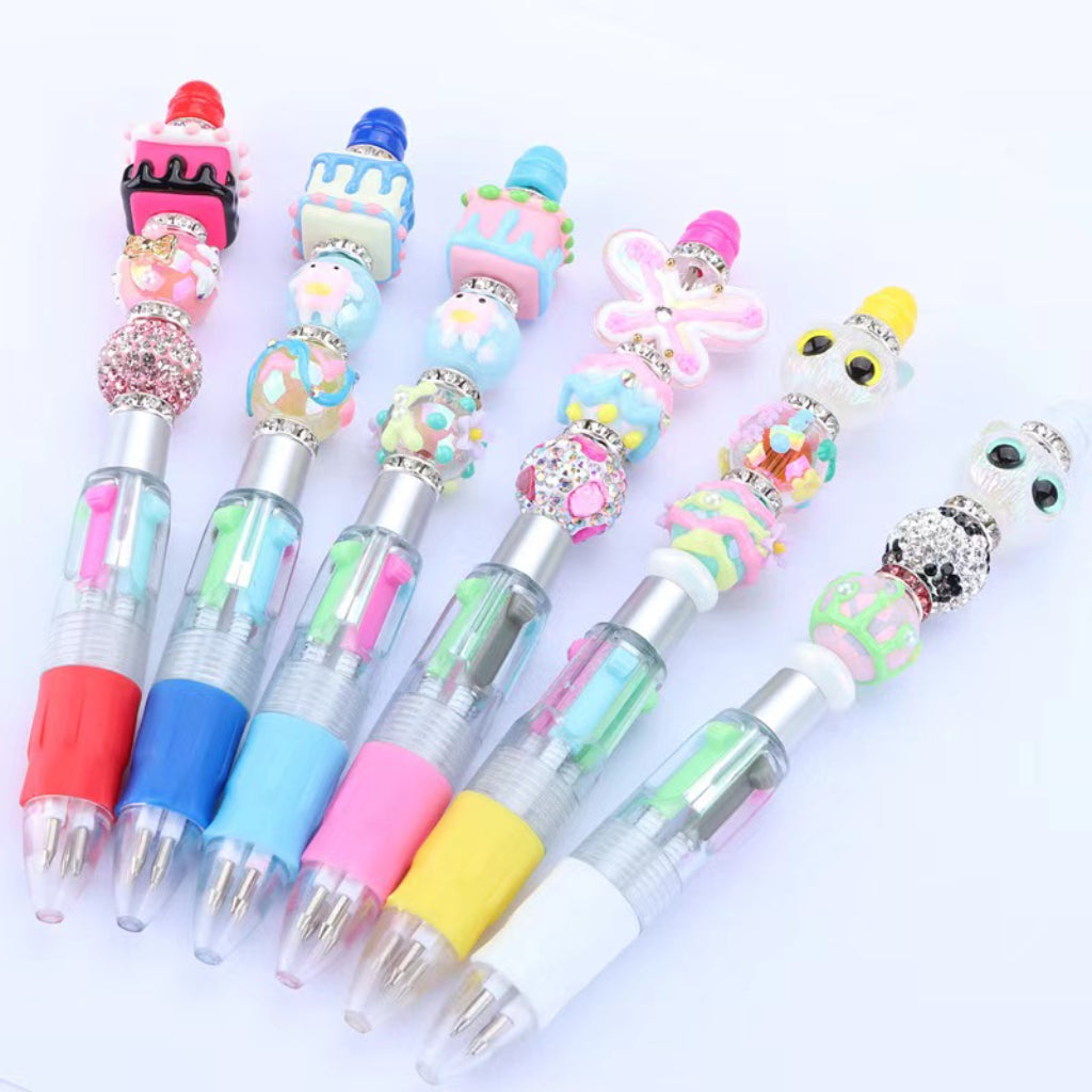 Beadable Four Colors Ink Pens,Random Mix