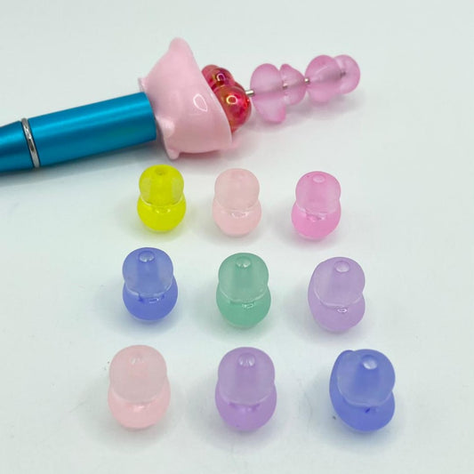 Light Color Transparent Cute Duck Acrylic Beads ,11mm by 14mm,Random mix