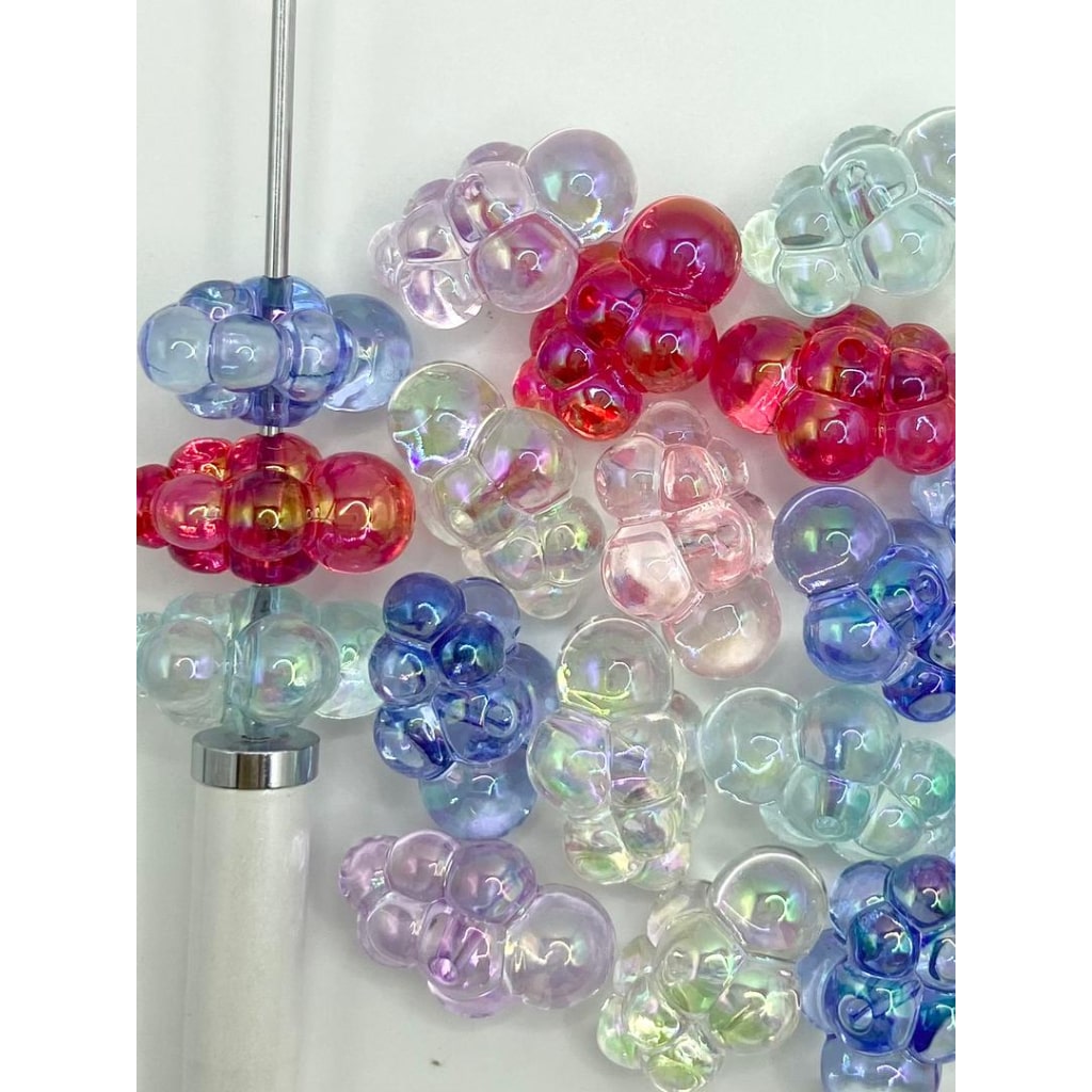 Clear See-Thru Small Cloud Shaped Acrylic Beads With UV,23mm,YY