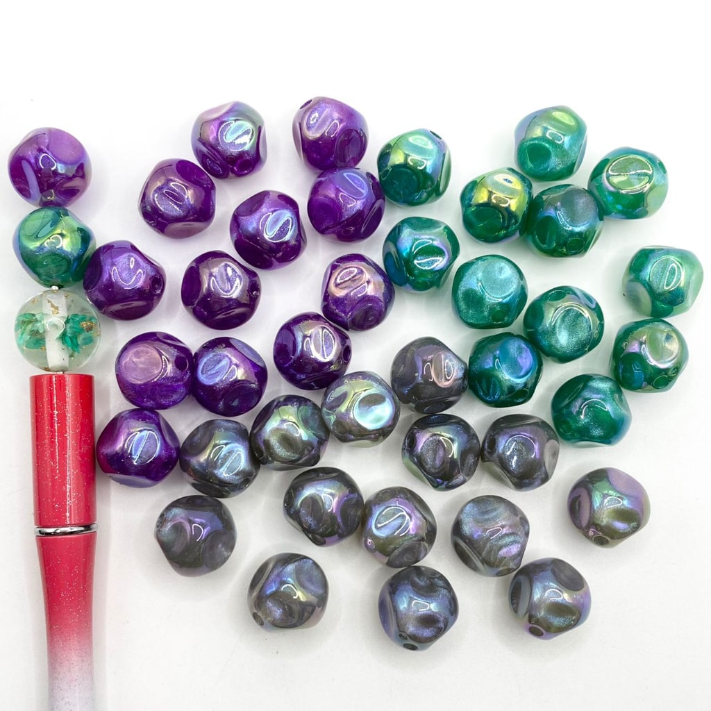 Glossy Irregular Acrylic Beads,16mm,Random Mix ,QZ