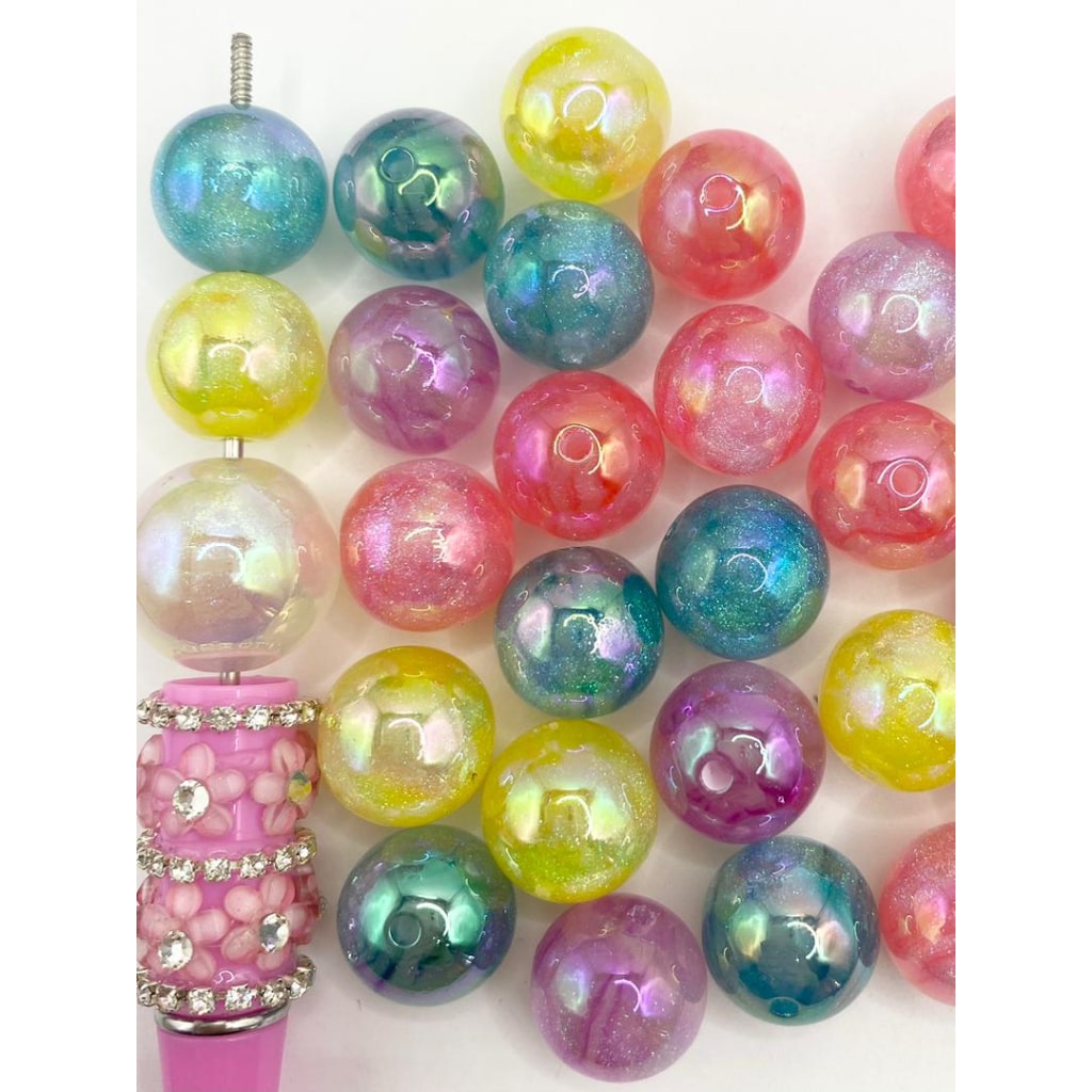 Acrylic Beads with Glitter Inside,16mm ,MN