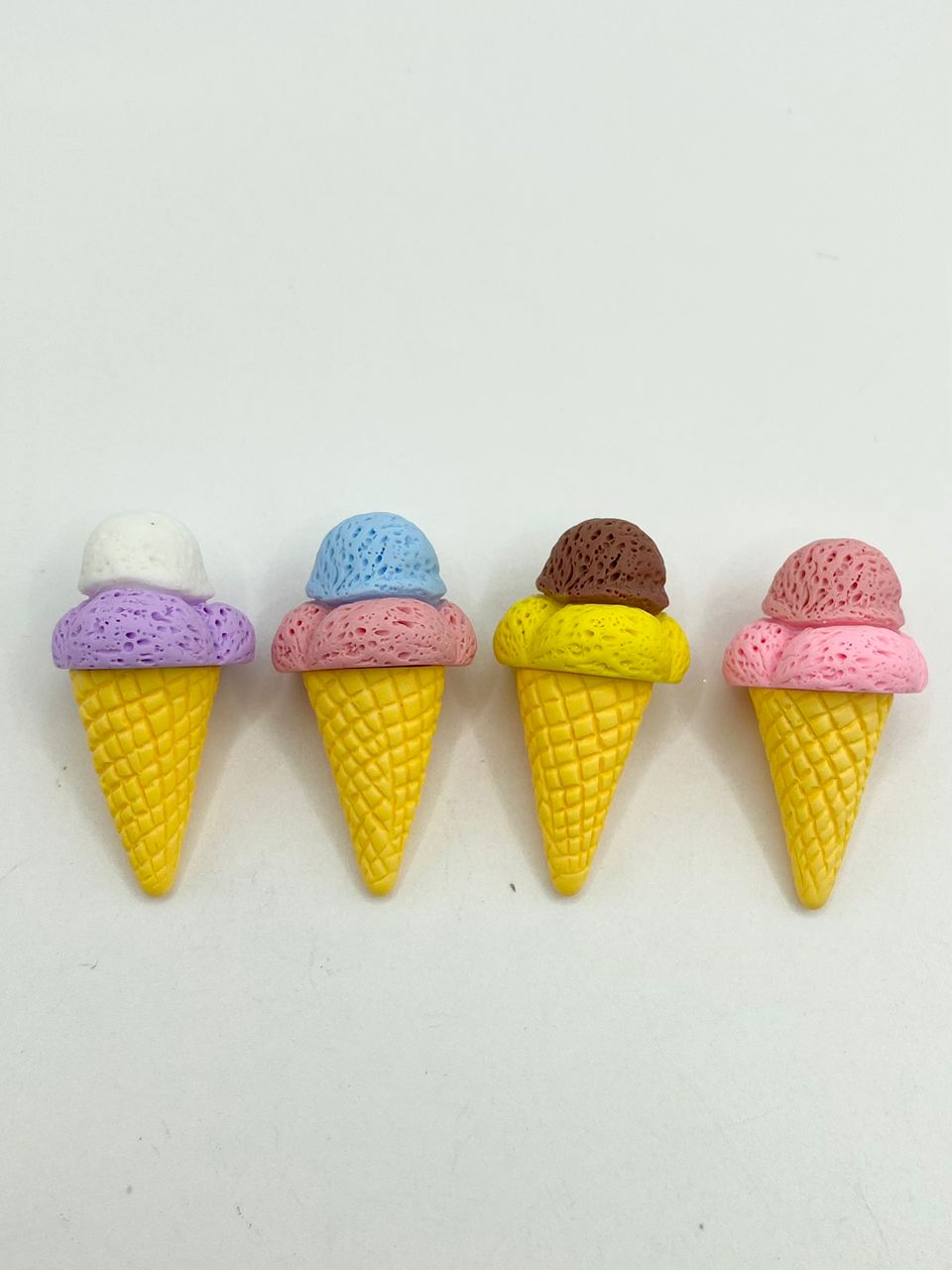 Ice Cream Ball Acrylic Beads na Walang mga Butas ,19mm by 35mm,Random Mix