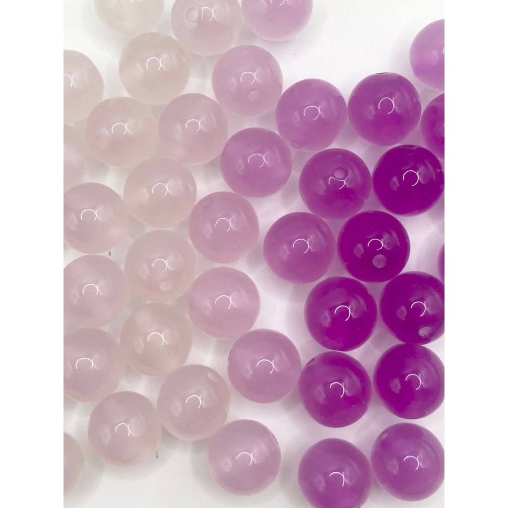 Sunshine Changing from White to Purple Acrylic Beads,12mm & 8mm,WJ