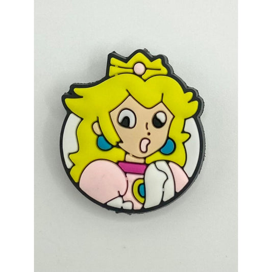 Mario Cartoon Peaoh Princess With Crown Silicone Focal Beads