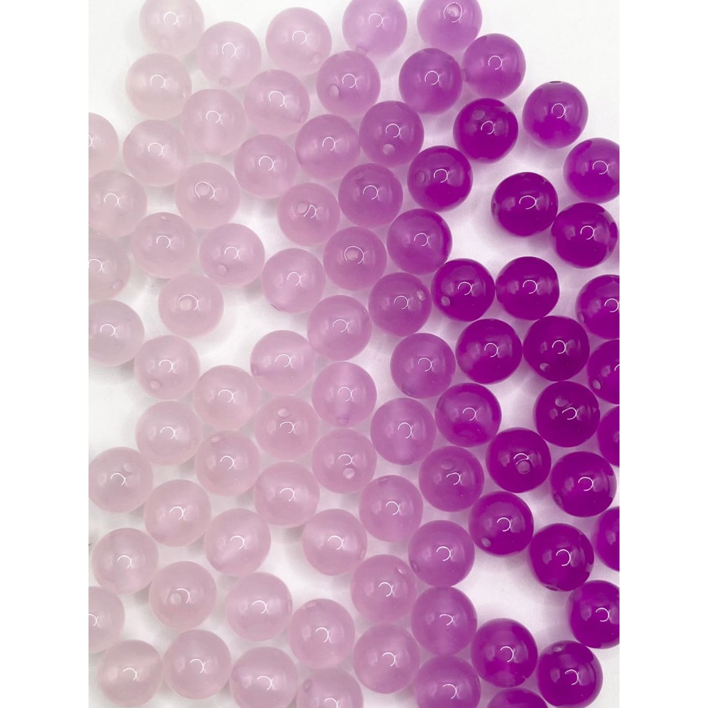 Sunshine Changing from White to Purple Acrylic Beads,12mm & 8mm,WJ