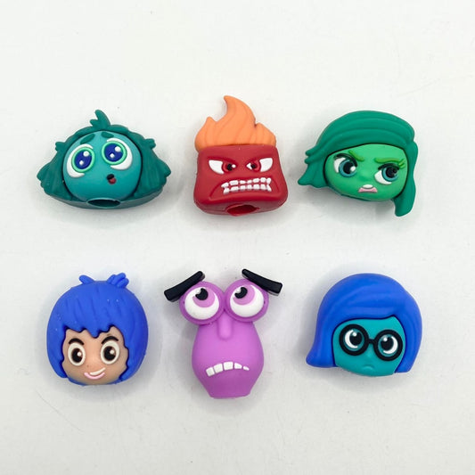 3D Inside Out Cartoon Characters Silicone Pen Toppers,Random Mix,YH