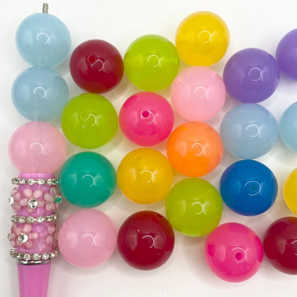 Jelly Acrylic Beads,16mm & 20mm,Random Mix