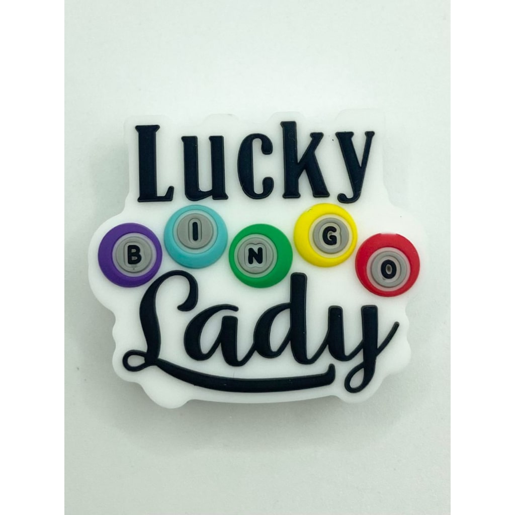 Lucky Bingo Lady Silicone Focal Beads