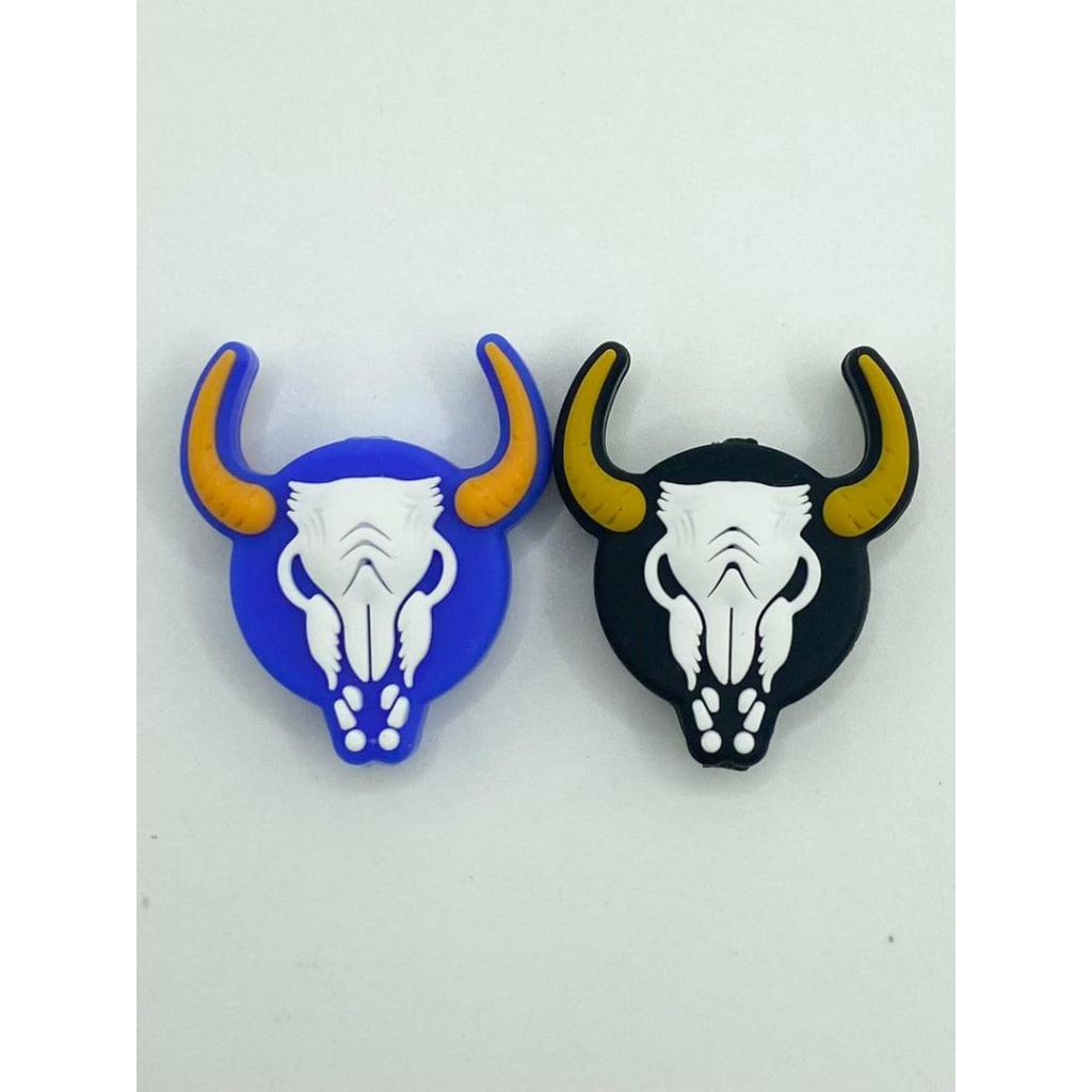 Skull Cow Head Silicone Focal Beads,Random Mix