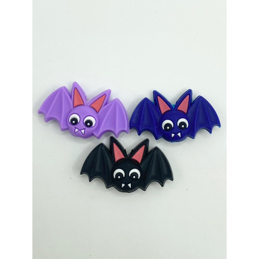 Cute Bat Silicone Focal Beads,Random Mix