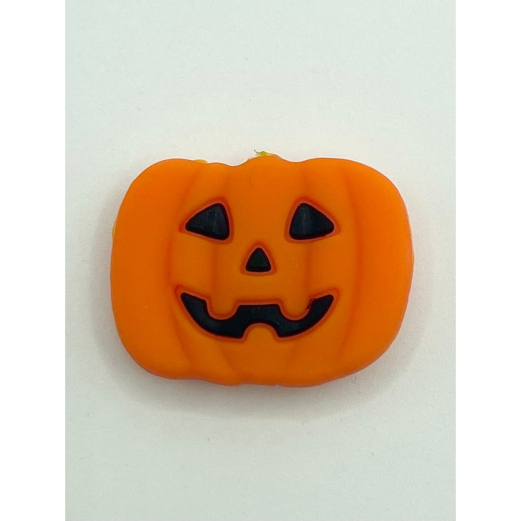 Halloween Orange Pumking Silicone Focal Beads