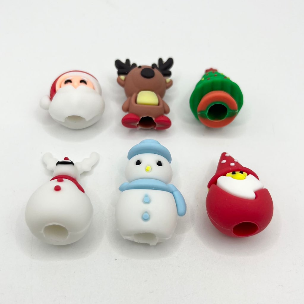 3D Christmas Santa Silicone Pen Toppers,Random Mix,YH