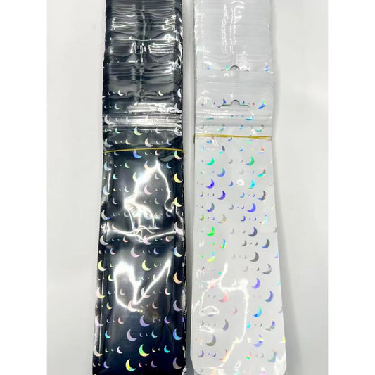 Star & Moon & Heart Resealable Ziplock Bags for Beadable Pens, UV Finish, 6.5*21cm,XX