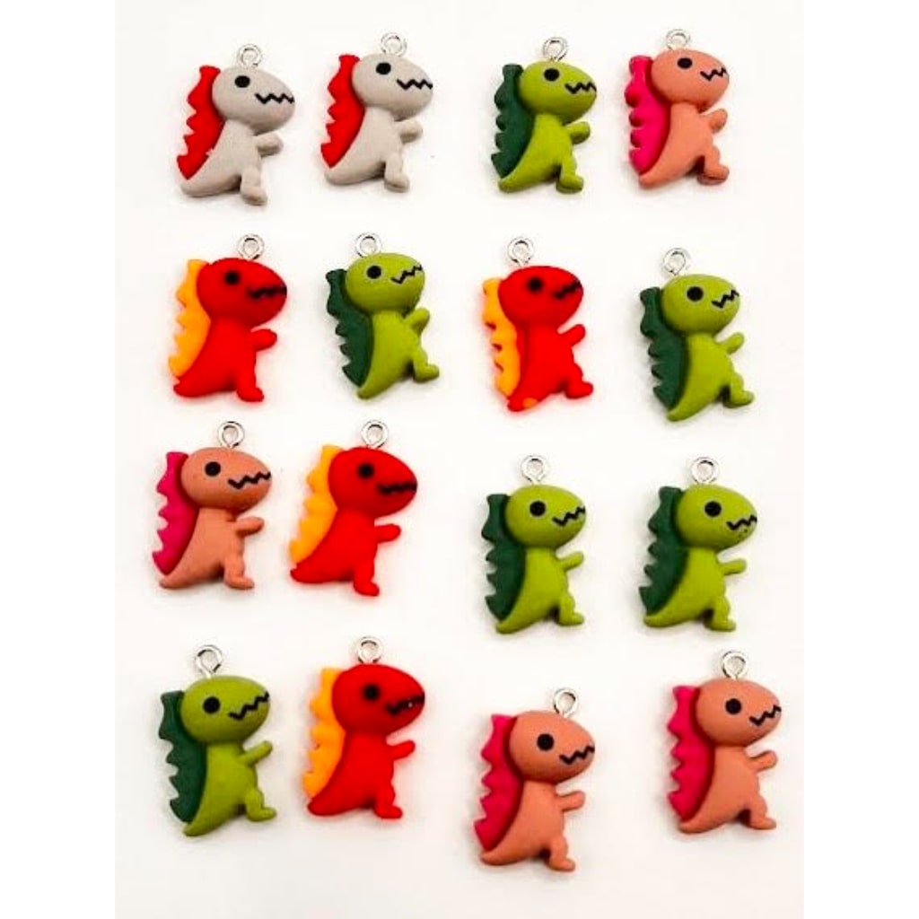 Baby Dinosaur Acrylic Charms & Pendants ,Random Mix,PTG