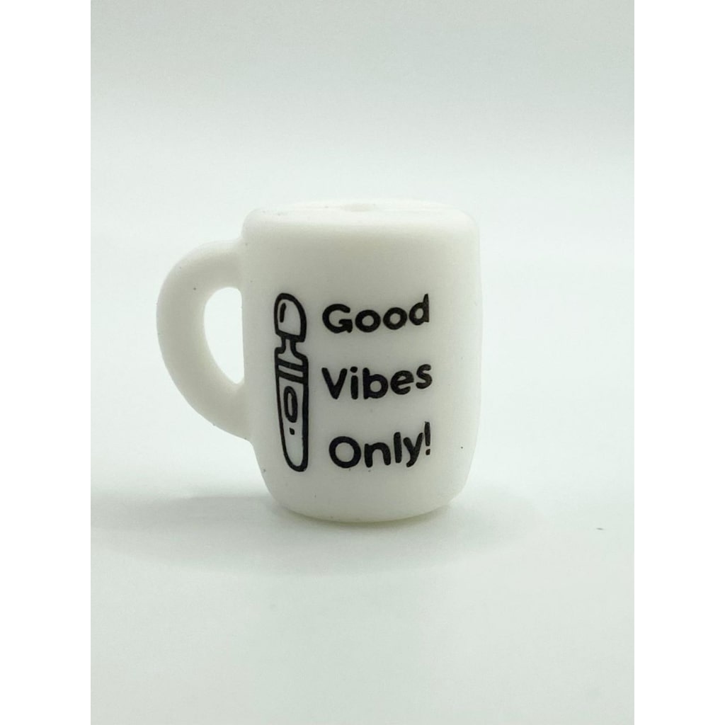 Good Vibes Only Cup Mug Silicone Focal Beads