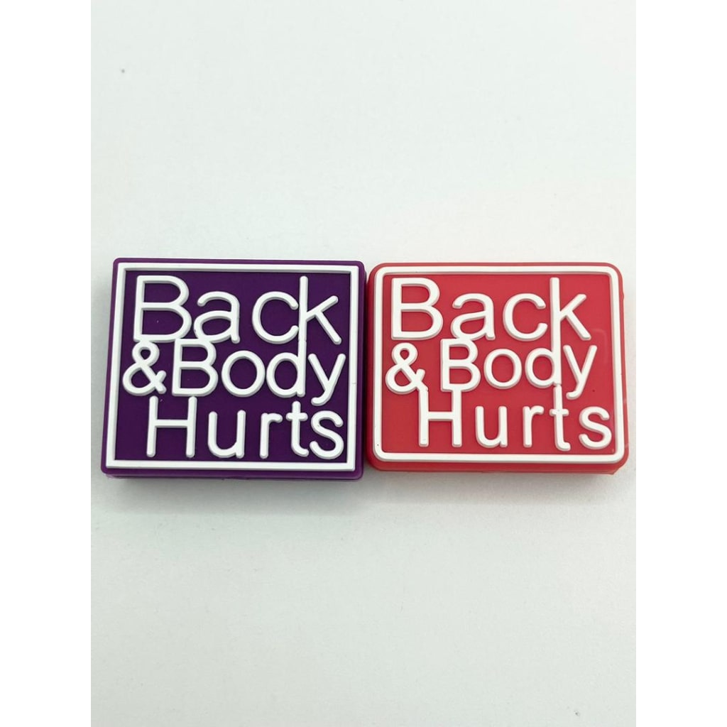 Back & Body Hurts Silicone Focal Beads,Random Mix