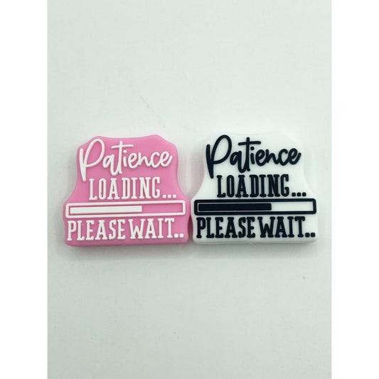 Patience Loading Please Wait Silicone Focal Beads,Random Mix