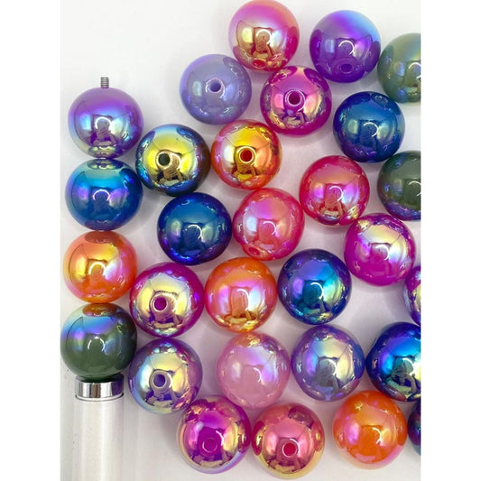 Elegant Glossy Acrylic Beads With Extra UV Finish,16mm,XX