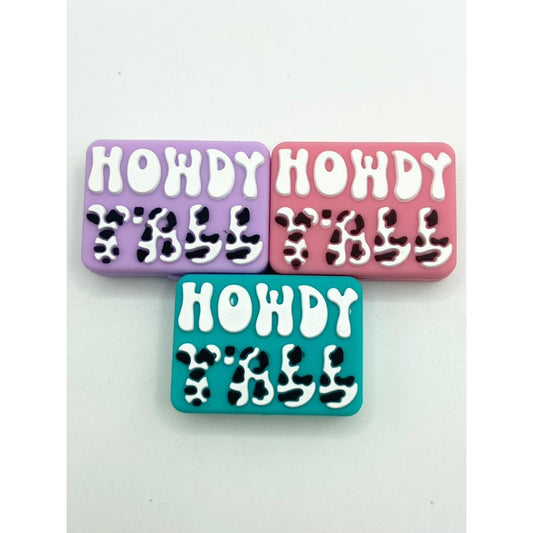 Howdy Yall Silicone Focal Beads,Random Mix