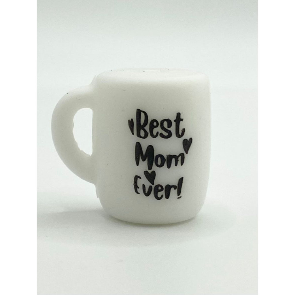 Best Mom Ever Cup Mug Silicone Focal Beads