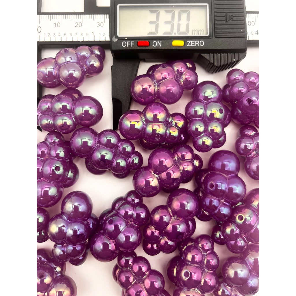 Purple Big Cloud Shaped Acrylic Beads With UV,33mm,YY