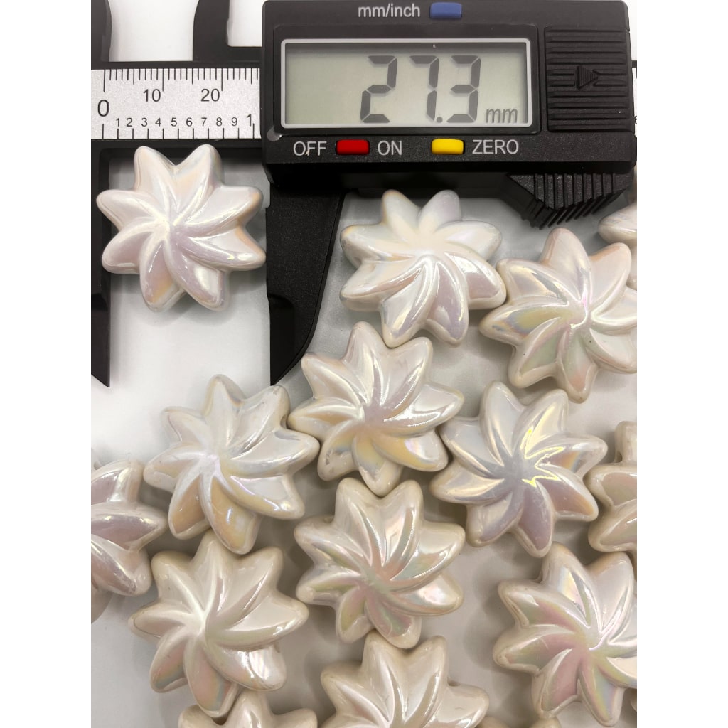 White Swirl & Whirlpool Acrylic Beads ,28mm,QZ